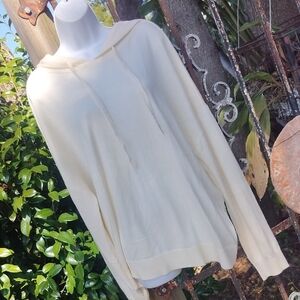 Women's Cashmere Blend Vanilla Hoodie XXL New